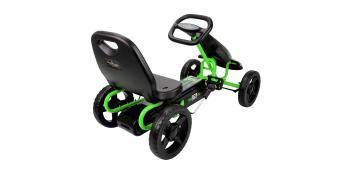 Air Jet Pedal Go Kart - Green - Kids, Sporty Graphics on The Front