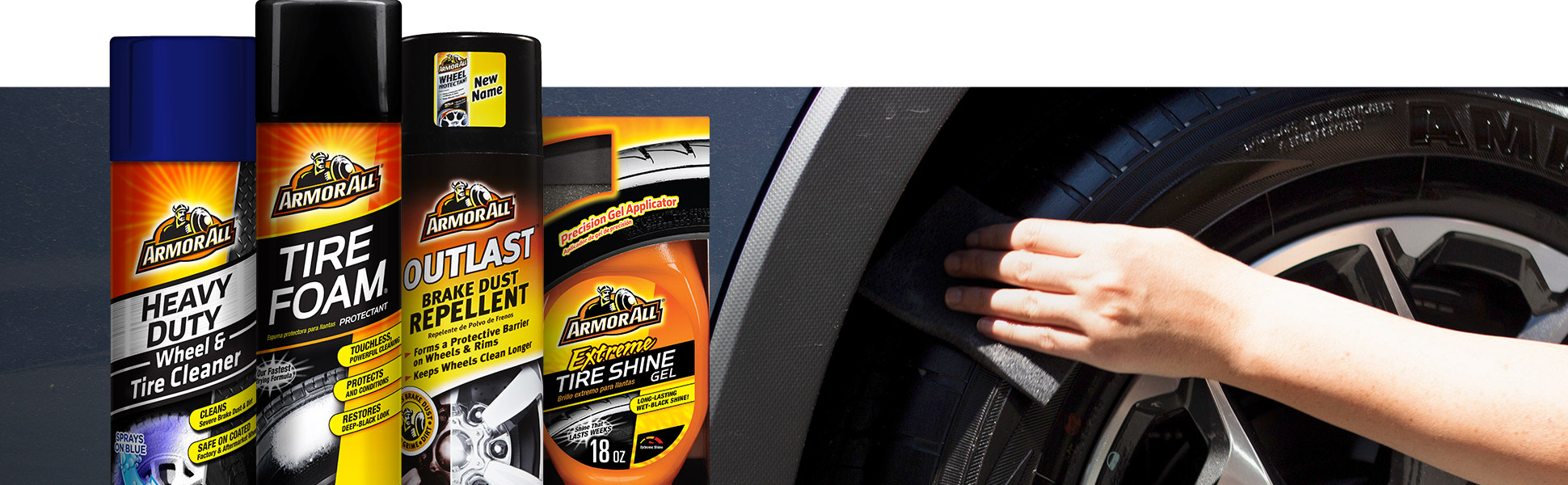  SHINE ARMOR Wheel Cleaner Tire Shine Spray for Car Detailing, Rim Cleaner & Brake Dust Remover Safe for Chrome Alloy Painted Powder  Coated Wheels