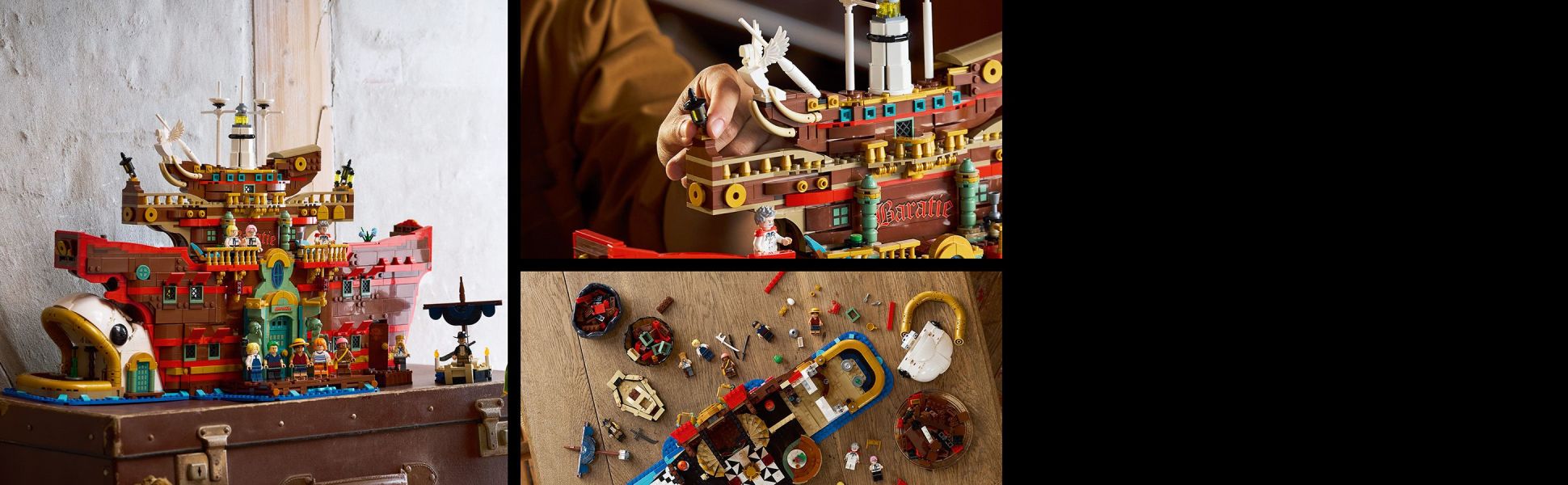 This authentic build-and-display set brings ONE PIECE adventures to life with 10 characters from the Netflix show.