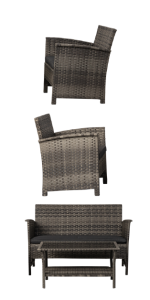 Balkene Home Jareth Patio Set, Gray