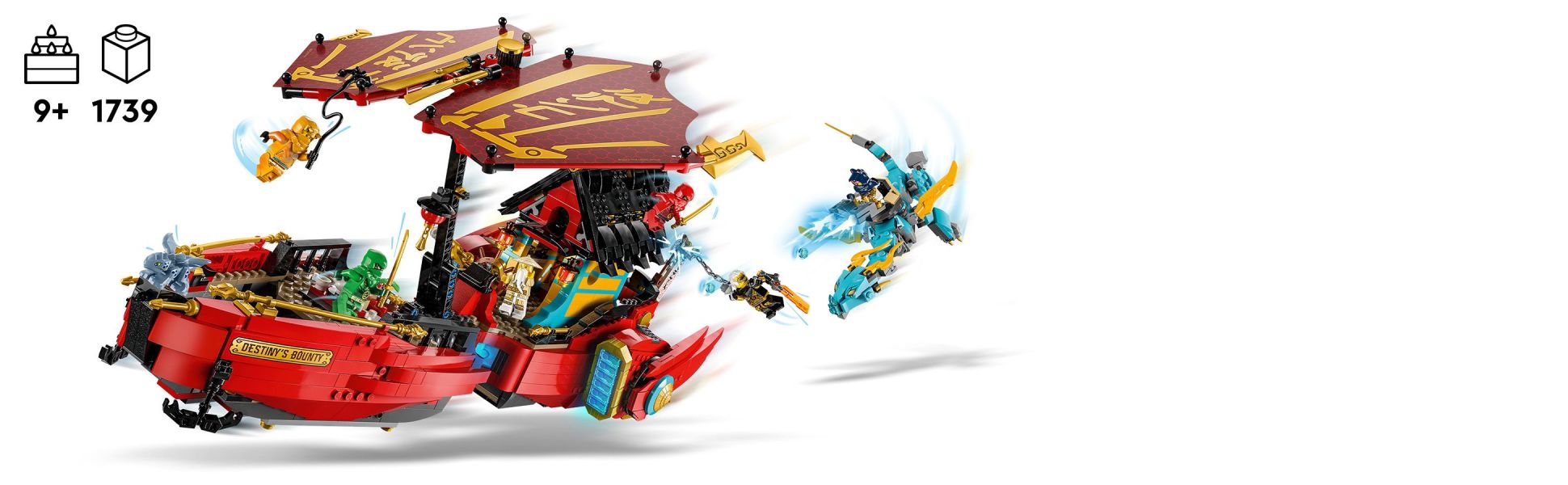 Lego Ninjago Destiny's Bounty – Race Against Time Dragon Building Toy 71797  : Target