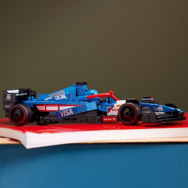 Kids can build a Visa Cash App RB VCARB 01 F1 Race Car.