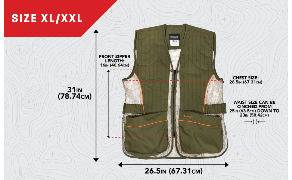 Allen Company Ace Shooting Vest, Ambidextrous, X-Large2-XL, Olive Allen Company Ace Shooting Vest, Ambidextrous, X-Large2-XL, Olive