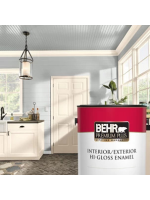 BEHR PREMIUM PLUS 1 gal. #73 Off White Flat Low Odor Interior Paint &  Primer 105001 - The Home Depot