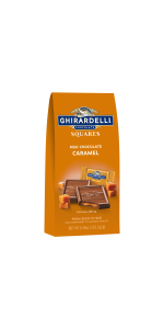 GHIRARDELLI Milk Chocolate Squares with Caramel Filling, 6.38 OZ Bag