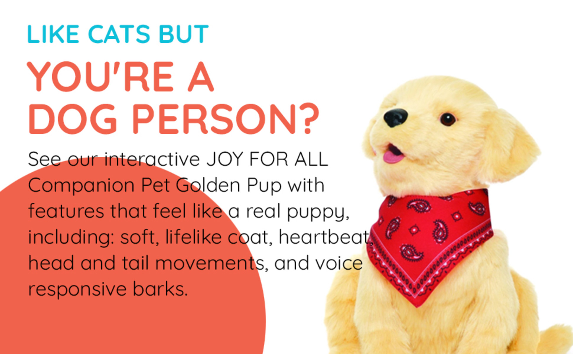 Joy For All Companion Pet Real Breathing Living Orange Tabby