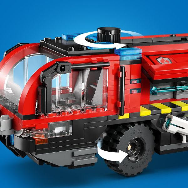 Turn the dial to steer the fire truck into action.
