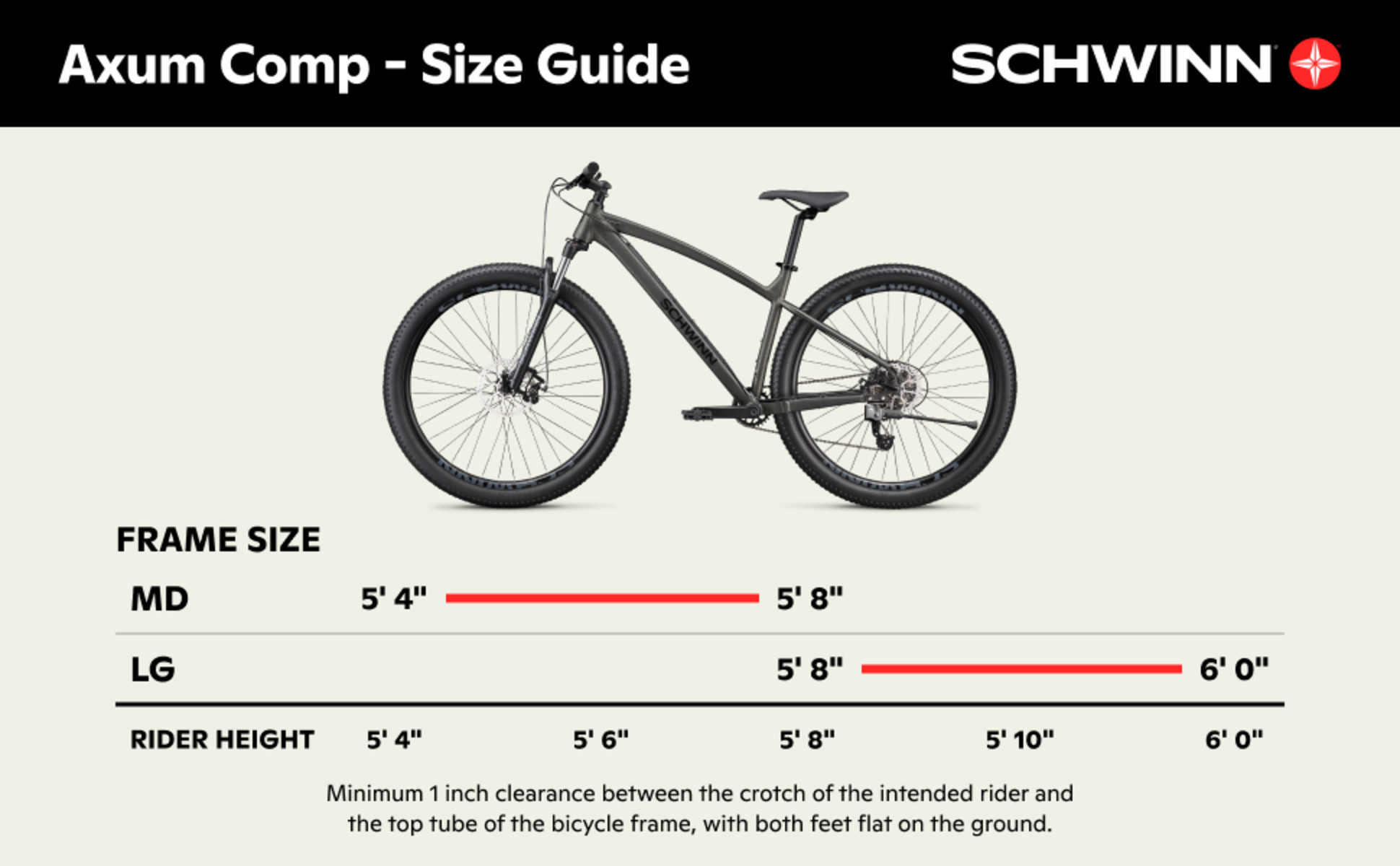 Schwinn large frame size sale