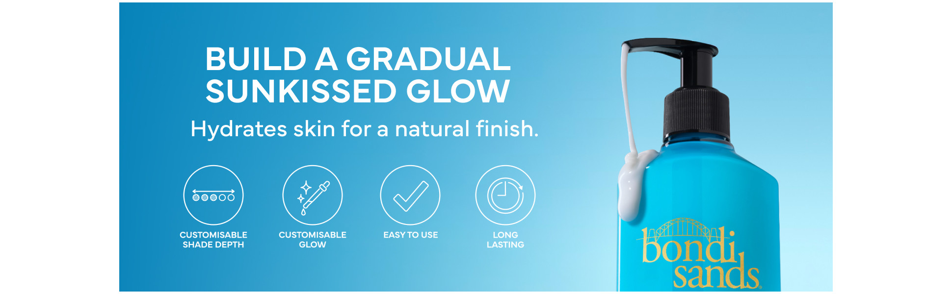 Bottle of Bondi Sands gradual self tan lotion
