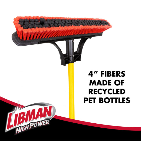 Libman 24 In. PVC High Power Multi-Surface Rubber Floor Squeegee With 60 In Steel Handle 2 Pack 1745