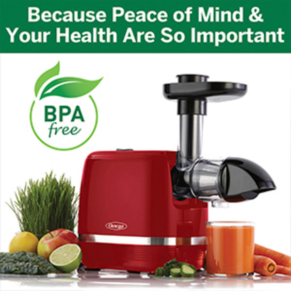 Omega Cold Press 365 Horizontal Compact Masticating Juicer Red