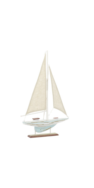 White Wooden Sail Boat Strand 35 Beach Garland