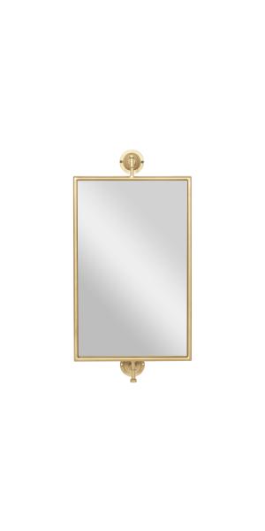 Industrial Gold Metal Wall Mirror
