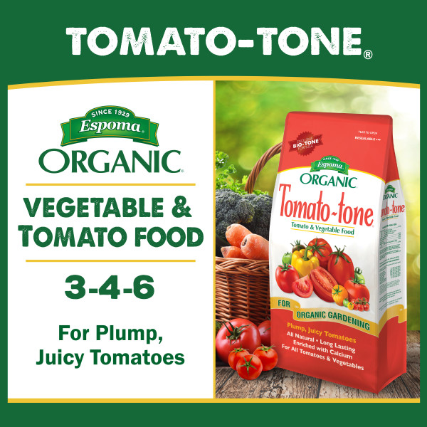 Espoma Organic Tomato-Tone Veggie Plant Feed, 3-4-6 Fertilizer with Calcium, 8 lb. - Walmart.com Espoma Organic Tomato-Tone Veggie Plant Feed, 3-4-6 Fertilizer with Calcium, 8 lb. - Walmart.com