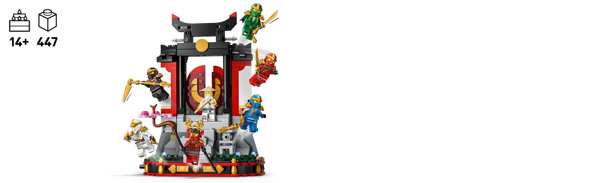 After a fun build, kids can recreate thrilling scenes from season 1 of the NINJAGO : Dragons Rising TV show.