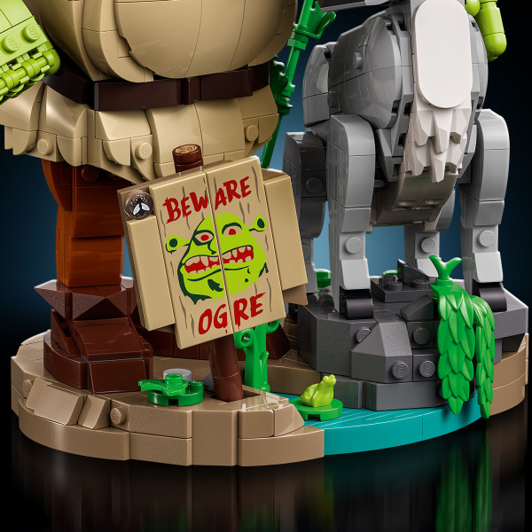 Re-create the swamp, complete with the iconic “Beware Ogre!” sign.