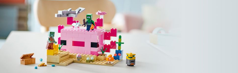 Lego Minecraft - A Casa do Axolotl 21247 - Vila Toys