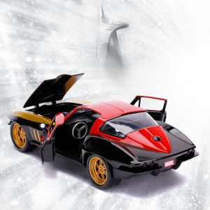 ミニカー 1966 CHEVY CORVETTE w/ BLACK WIDOW Amazon.com: Marvel 1:24 1966 Chevy Corvette Die-cast Car