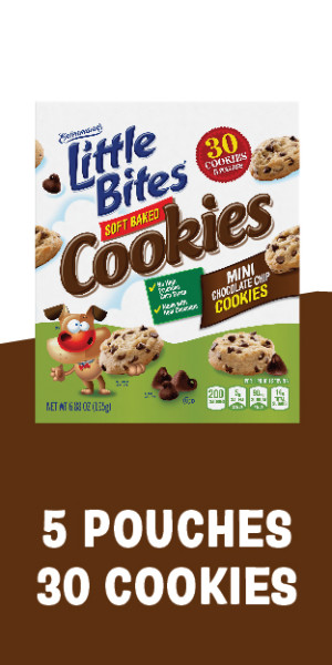 Entenmann's Little Bites Soft Baked Mini Chocolate Chip Cookies, 5 count, 6.88 oz