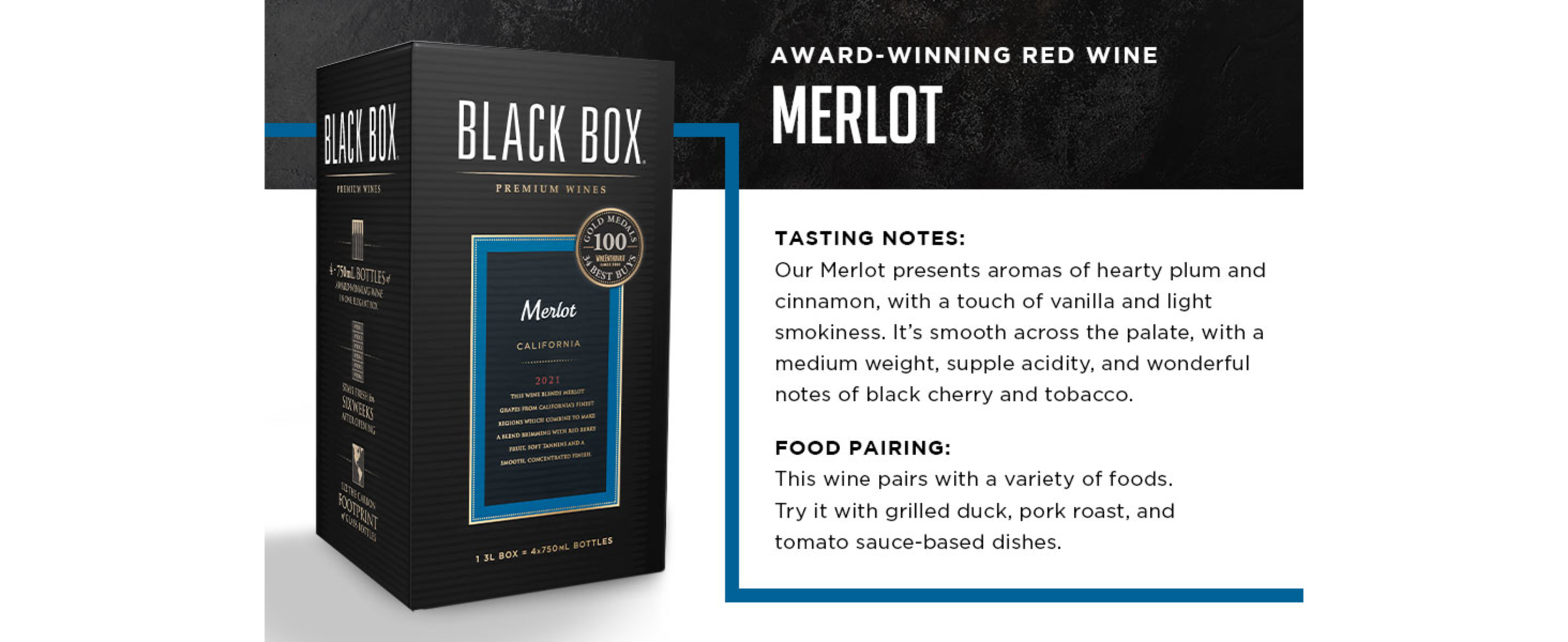 赤ワイン BLACK BOX Merlot 3L カリフォルニア Black Box Merlot Red Wine, 3 L - Kroger