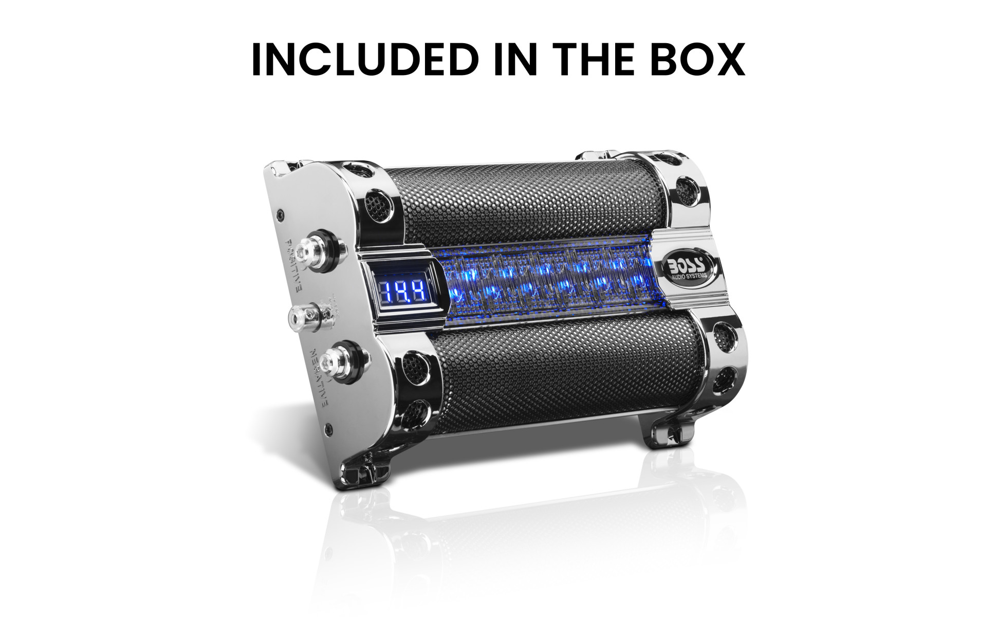 BOSS キャパシタ 8 カーオーディオ BOSS Audio Systems, Car Capacitor, 8 Farad, Digital Voltage