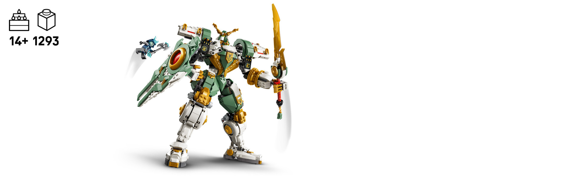 This updated model of Lloyd’s Titan Mech (70676) has posable body parts including wings, legs, feet, arms and shoulders.