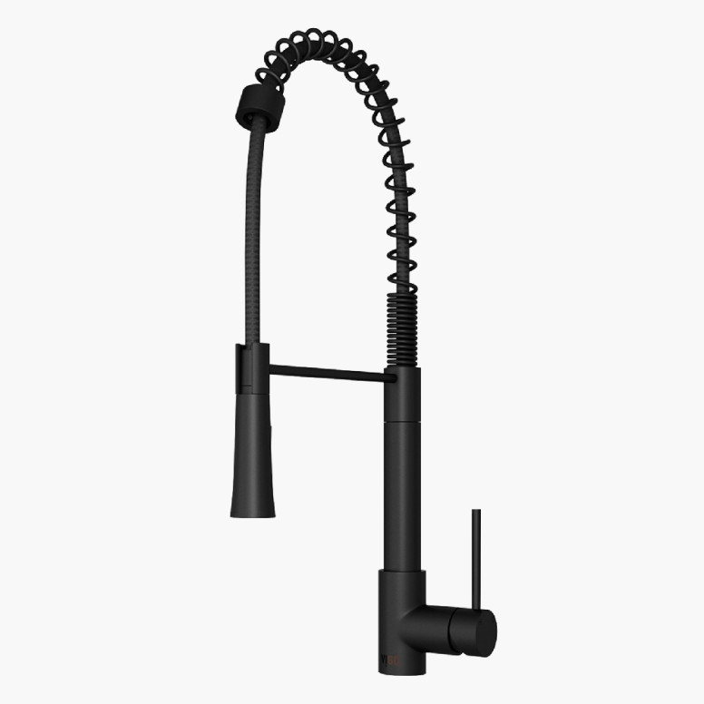 VIGO Black Zurich Pull-Down Spray Kitchen Faucet 