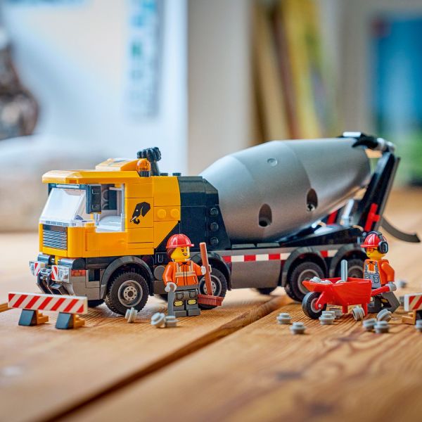 Includes a wheelbarrow, barriers, broom and spade.