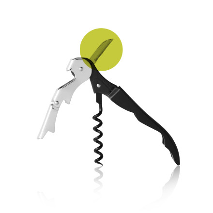 Truetap™ Green Double Hinged Waiter's Corkscrew Bottle Opener with