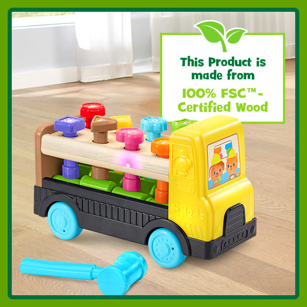 Tap-a-Peg Wooden Truck. This Product is made from 100% FSC Certified Wood.