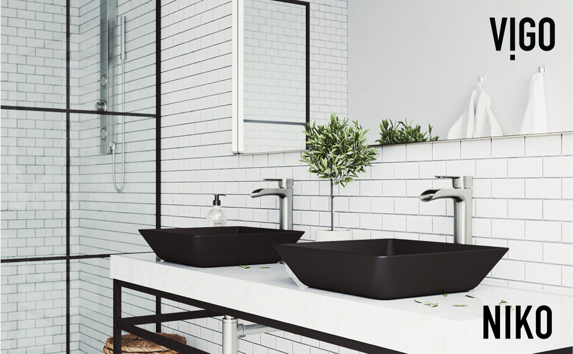 VIGO Niko Single Handle Single-Hole Bathroom Vessel Faucet in