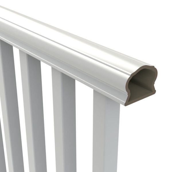 RDI Crossover 4 in. Vinyl White Finish Level Rail Support Kit for Rail Sections 8 ft. and Over