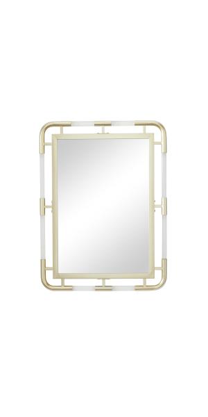 Glam Gold Metal Wall Mirror