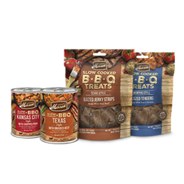 Merrick BBQ Chewy Slow Cooked Beef Carolina Style Glazed Sausage Bites Dry Dog Treats Chews 10 oz. Petco