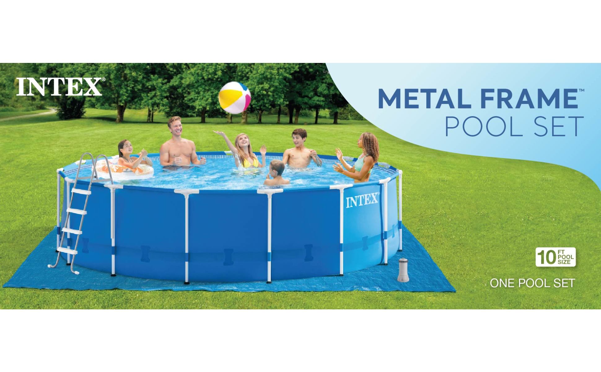 Cheapest Intex 10’x30” Metal Prism Frame Pool- lh