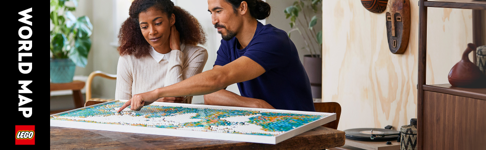 LEGO Art World Map 31203 Building Set - Collectibe Wall Art for