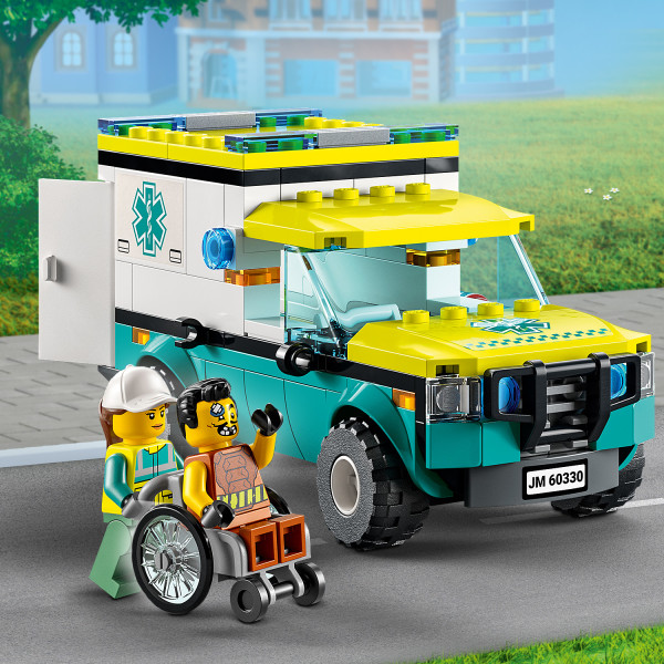 LEGO City Hospital Building Set 60330 with Toy Ambulance, Rescue