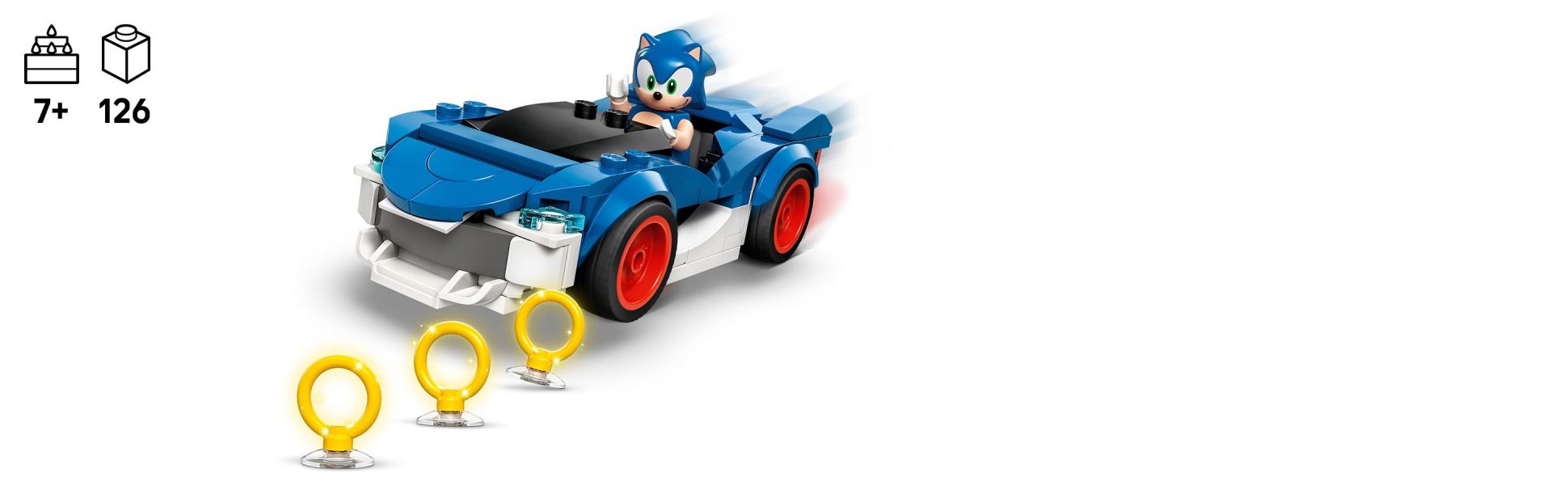 Kids get a fun build experience and exciting racing action with this gaming merch toy, featuring a race car and Sonic figure.