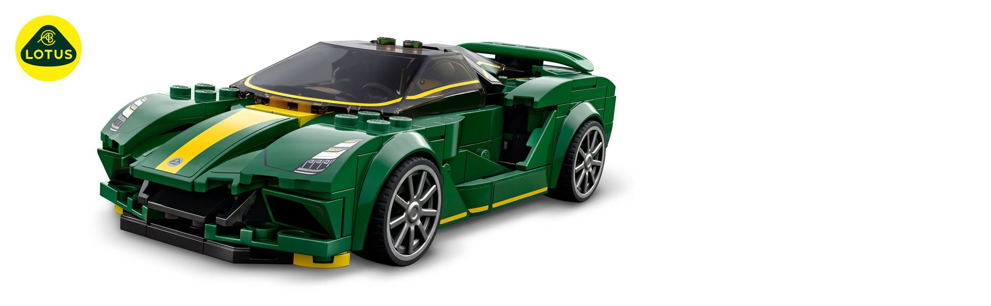 Car fans will love to build this mini version of the innovative Lotus Evija – perfect for display and exciting race action.
