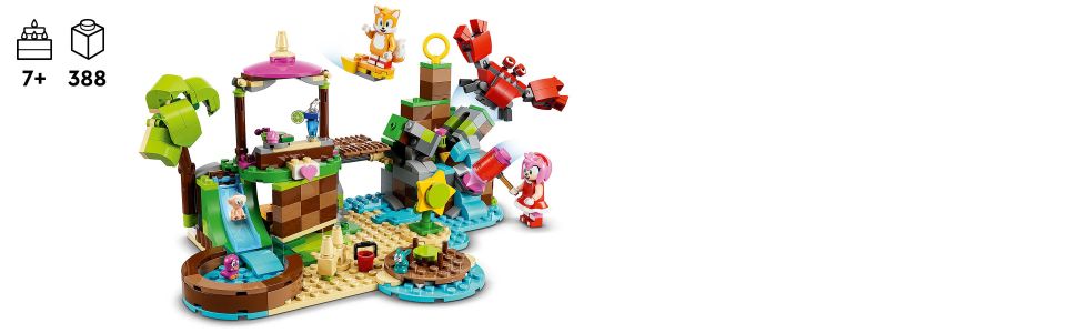 LEGO Sonic The Hedgehog Amy's Animal Rescue Island 76992 Building Toy Set,  Sonic Adventure Toy with 6 Characters and Accessories for Creative Role