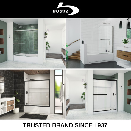 Bootz Industries Aloha 56-60 in. W x 58 in. H Semi-Frameless