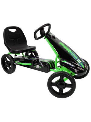 509 Crew Air Jet Pedal Go Kart with Sporty Graphics, Green