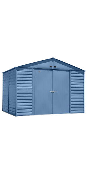 Arrow Select Steel Storage Shed Steel Storage Shed, 10x8, Blue Grey