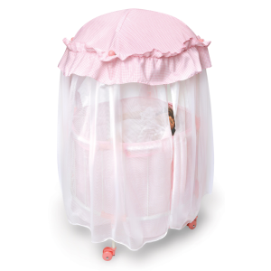 Badger Basket Royal Pavilion Round Doll Crib with Canopy and Bedding &  Reviews
