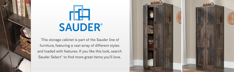 Sauder Sauder Select 260101098 Two-Door Storage Cabinet in Pine Finish, Schewels Home