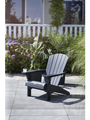 Sedia Da Esterno Keter Alpine - Sedia Adirondack In Resina Con Portabicchiere, Grigio - Foto 8