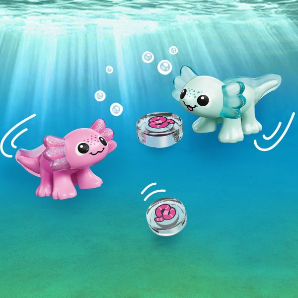 Find the 2 axolotl figures in their natural habitat.