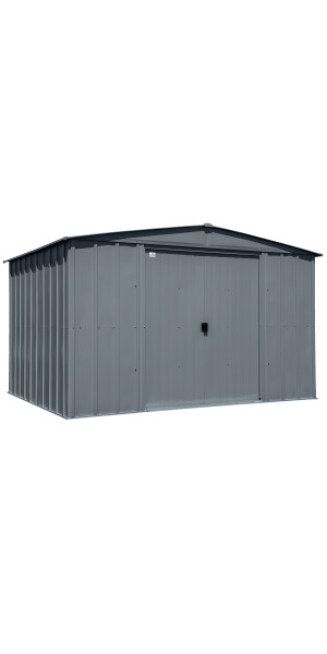Arrow Classic Steel Storage Shed, 10x8, Charcoal