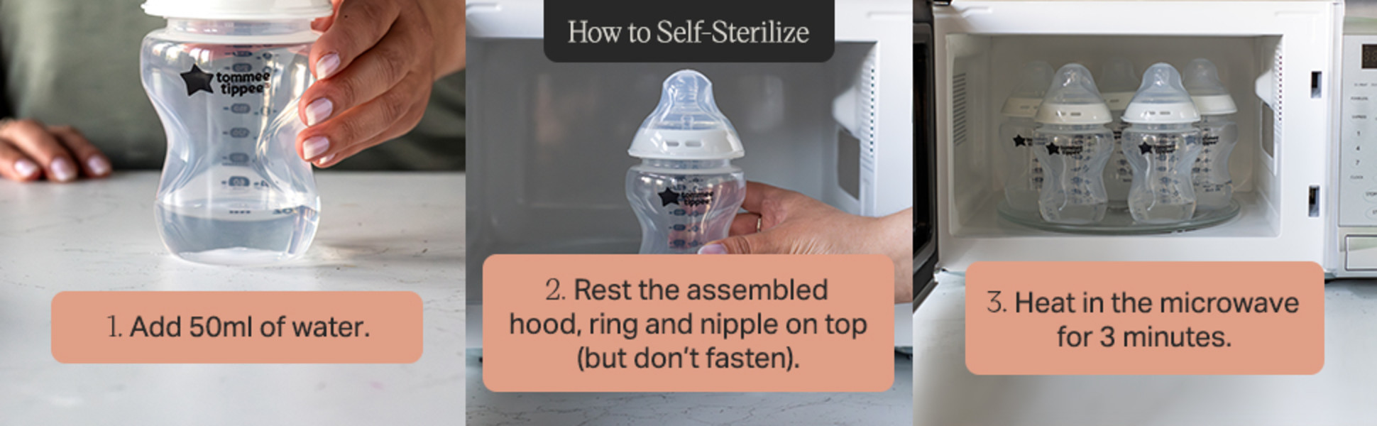 Tommee Tippee Natural Start Baby Bottle, Months plus, Pack of