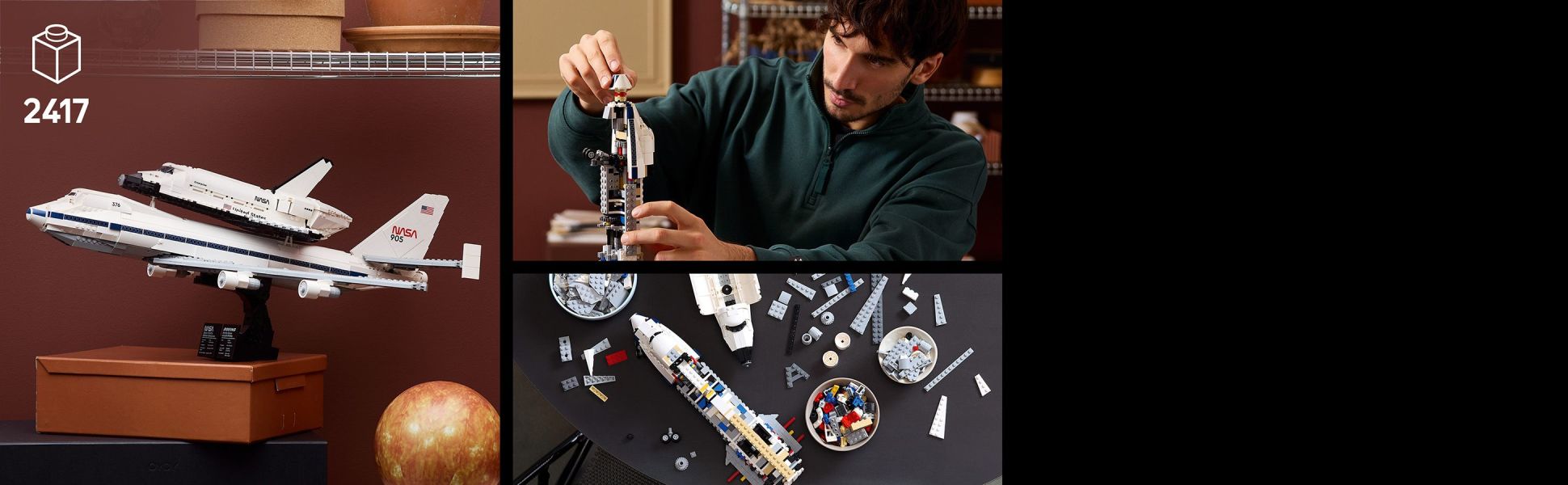 Craft a detailed replica of the Boeing 747 and NASA Space Shuttle Enterprise that helped shape an era in human space travel.